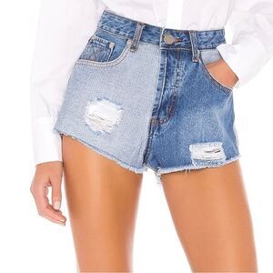 Superdown Lydia Two Tone Short in Blue Multi size 30